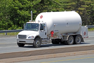 A small tanker truck for a Propane Company in East Peoria IL